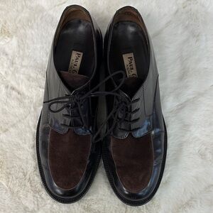 Paul Green Men's Black and Dark Brown Oxfords